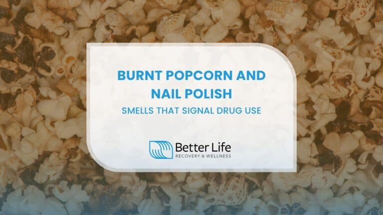 Featured image on household smells that signal drug use, explaining that no drug is reliably identified by a burnt popcorn odor and that fentanyl is odorless.
